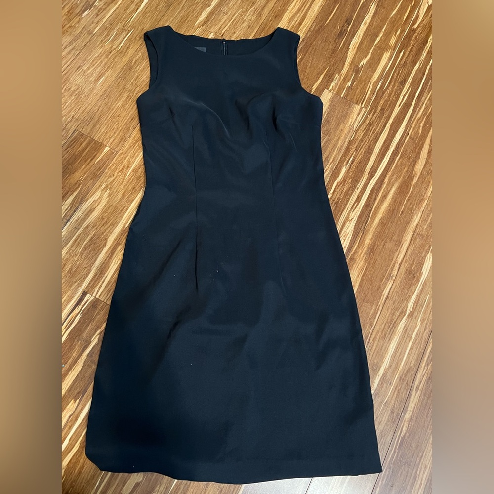 AB Studio Blue Sheath Mini Dress Scoop Neck